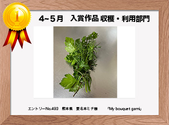  フォトコンテストエントリーNo.493　 熊本県　要名本ミチ様　 収穫・利用部門   「My bouquet garni」